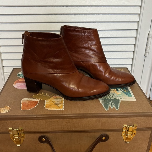 Franco Polini brown leather heel boots - Picture 2 of 6